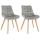 2er Set Sthle HLO-CP26 Samt ~ grau