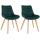2er Set Sthle HLO-CP26 Samt ~ grn