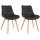 2er Set Sthle HLO-CP26 Samt ~ schwarz