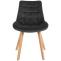 2er Set Sthle HLO-CP26 Samt ~ schwarz