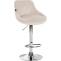 2er Set Barhocker HLO-CP268 Samt chrom ~ creme