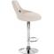 2er Set Barhocker HLO-CP268 Samt chrom ~ creme
