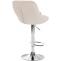 2er Set Barhocker HLO-CP268 Samt chrom ~ creme