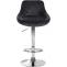 2er Set Barhocker HLO-CP268 Samt chrom ~ dunkelgrau