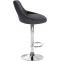 2er Set Barhocker HLO-CP268 Samt chrom ~ dunkelgrau