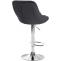 2er Set Barhocker HLO-CP268 Samt chrom ~ dunkelgrau