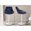 2er Set Barhocker HLO-CP268 Samt wei ~ blau