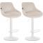 2er Set Barhocker HLO-CP268 Samt wei ~ creme