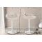 2er Set Barhocker HLO-CP268 Samt wei ~ creme