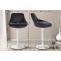 2er Set Barhocker HLO-CP268 Samt wei ~ dunkelgrau