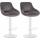 2er Set Barhocker HLO-CP268 Samt wei ~ grau