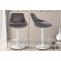 2er Set Barhocker HLO-CP268 Samt wei ~ grau