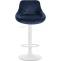 2er Set Barhocker HLO-CP268 Samt wei ~ blau