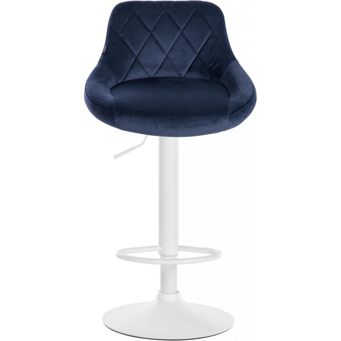 2er Set Barhocker HLO-CP268 Samt wei ~ blau