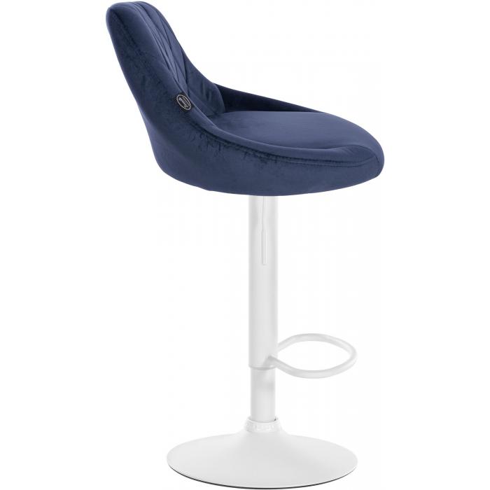 2er Set Barhocker HLO-CP268 Samt wei ~ blau