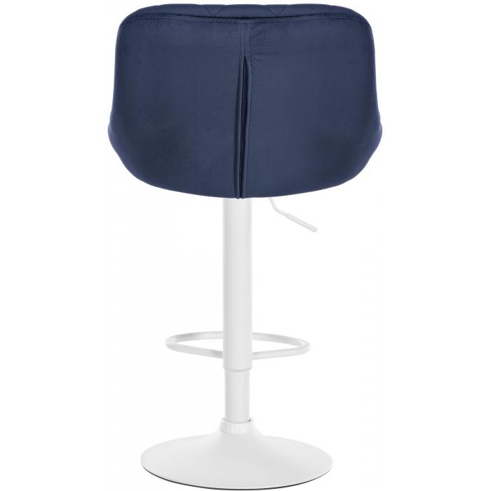 2er Set Barhocker HLO-CP268 Samt wei ~ blau