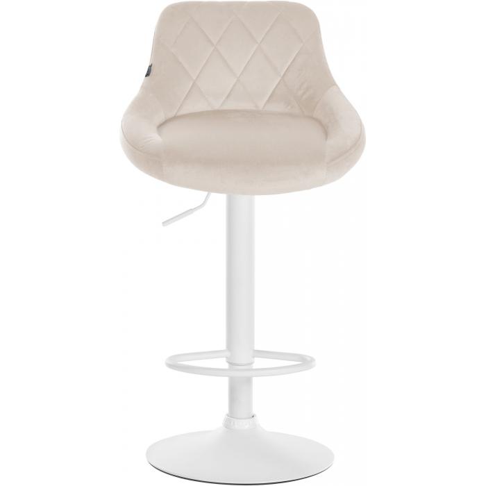 2er Set Barhocker HLO-CP268 Samt wei ~ creme