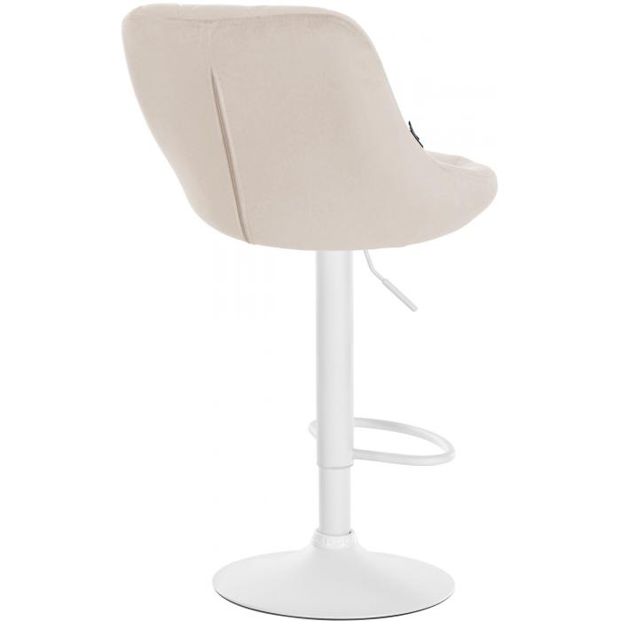 2er Set Barhocker HLO-CP268 Samt wei ~ creme