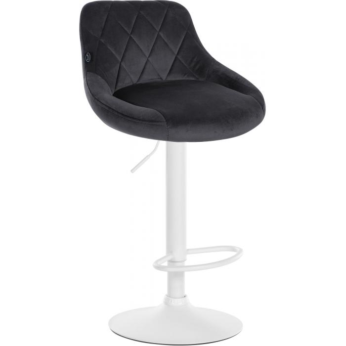 2er Set Barhocker HLO-CP268 Samt wei ~ dunkelgrau