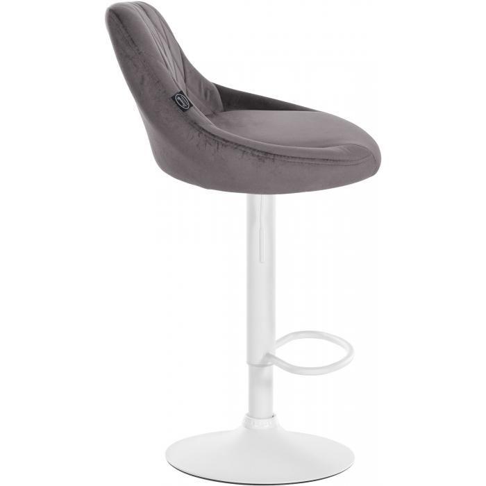 2er Set Barhocker HLO-CP268 Samt wei ~ grau