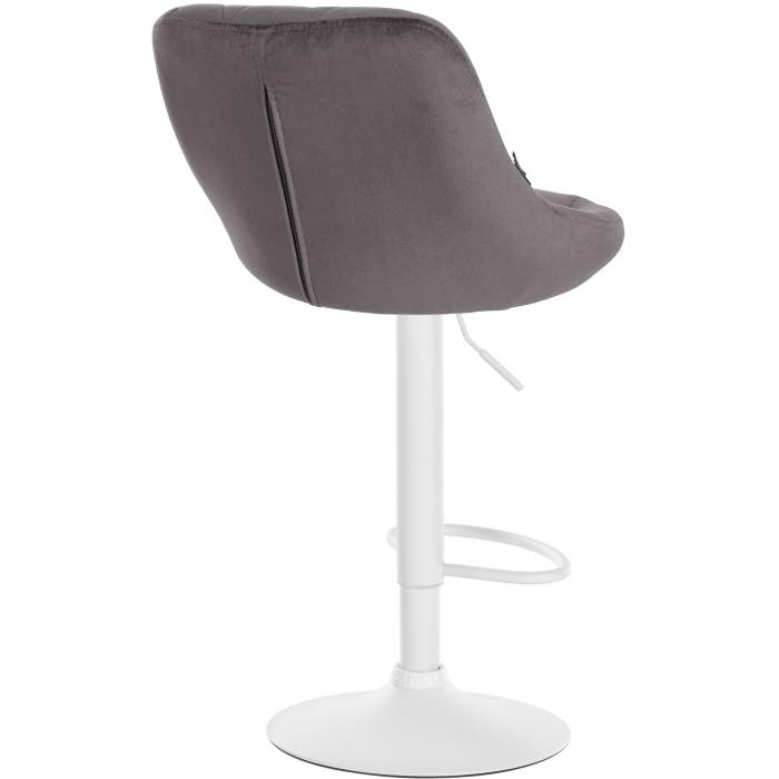2er Set Barhocker HLO-CP268 Samt wei ~ grau