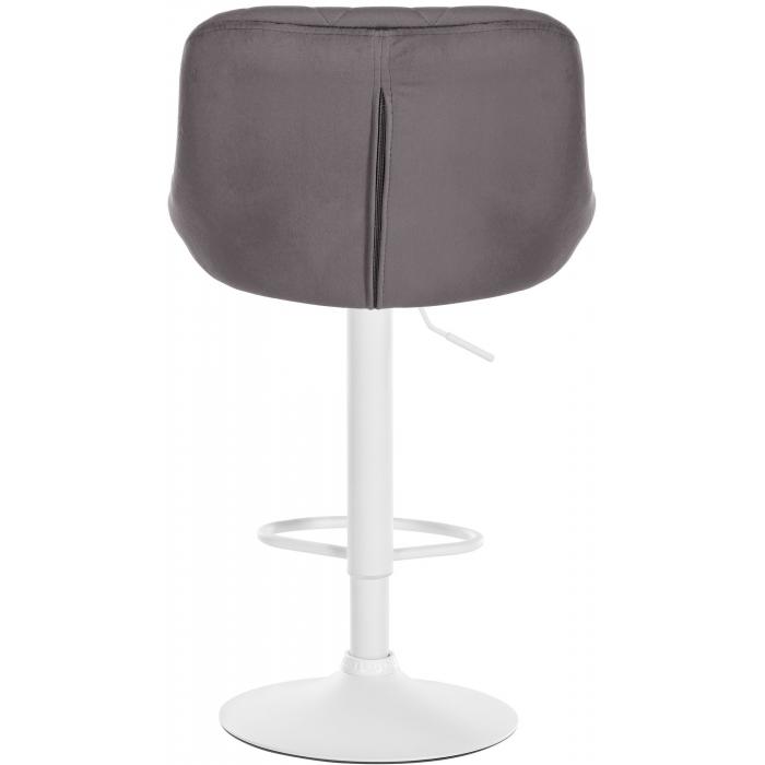 2er Set Barhocker HLO-CP268 Samt wei ~ grau