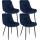4er Set Sthle HLO-CP54 Samt ~ blau