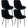 4er Set Sthle HLO-CP54 Samt ~ schwarz