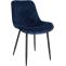 4er Set Sthle HLO-CP54 Samt ~ blau