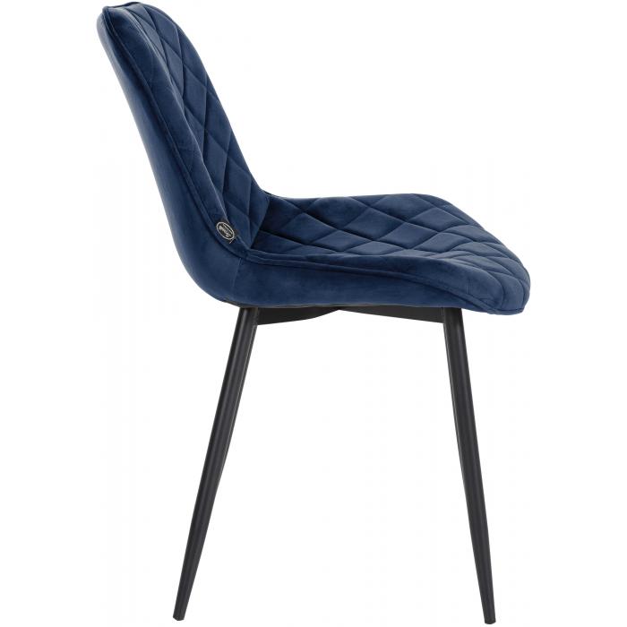 4er Set Sthle HLO-CP54 Samt ~ blau
