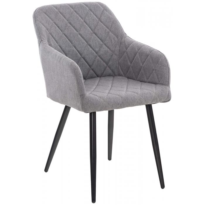 Esszimmerstuhl HLO-CP76 Stoff ~ grau