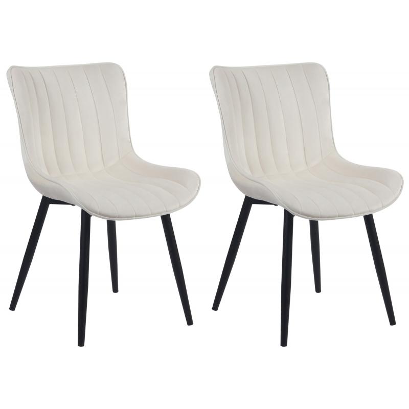 2er Set Sthle HLO-CP29 Samt ~ creme