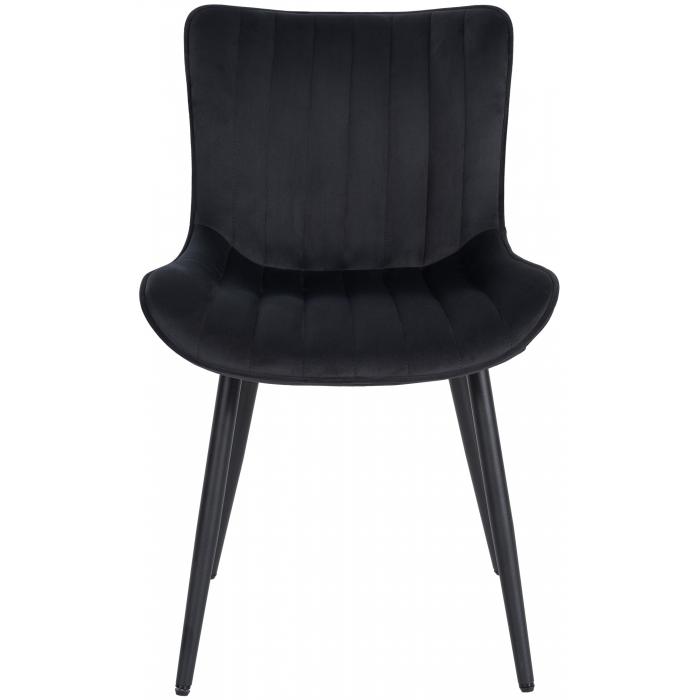2er Set Sthle HLO-CP29 Samt ~ schwarz