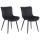 2er Set Sthle HLO-CP26 Samt ~ schwarz