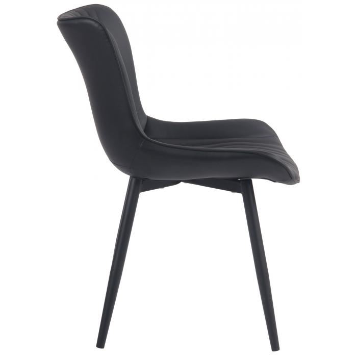 2er Set Sthle HLO-CP7 Kunstleder ~ schwarz