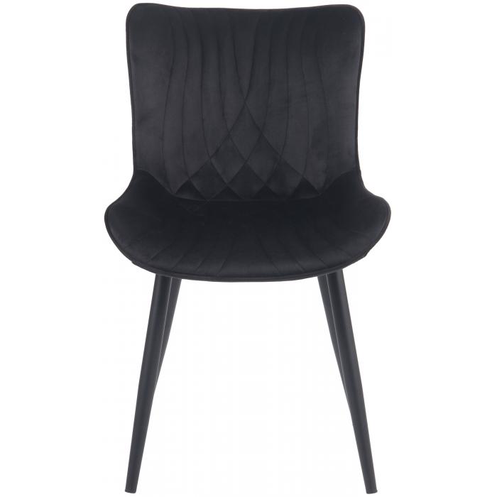 2er Set Sthle HLO-CP26 Samt ~ schwarz