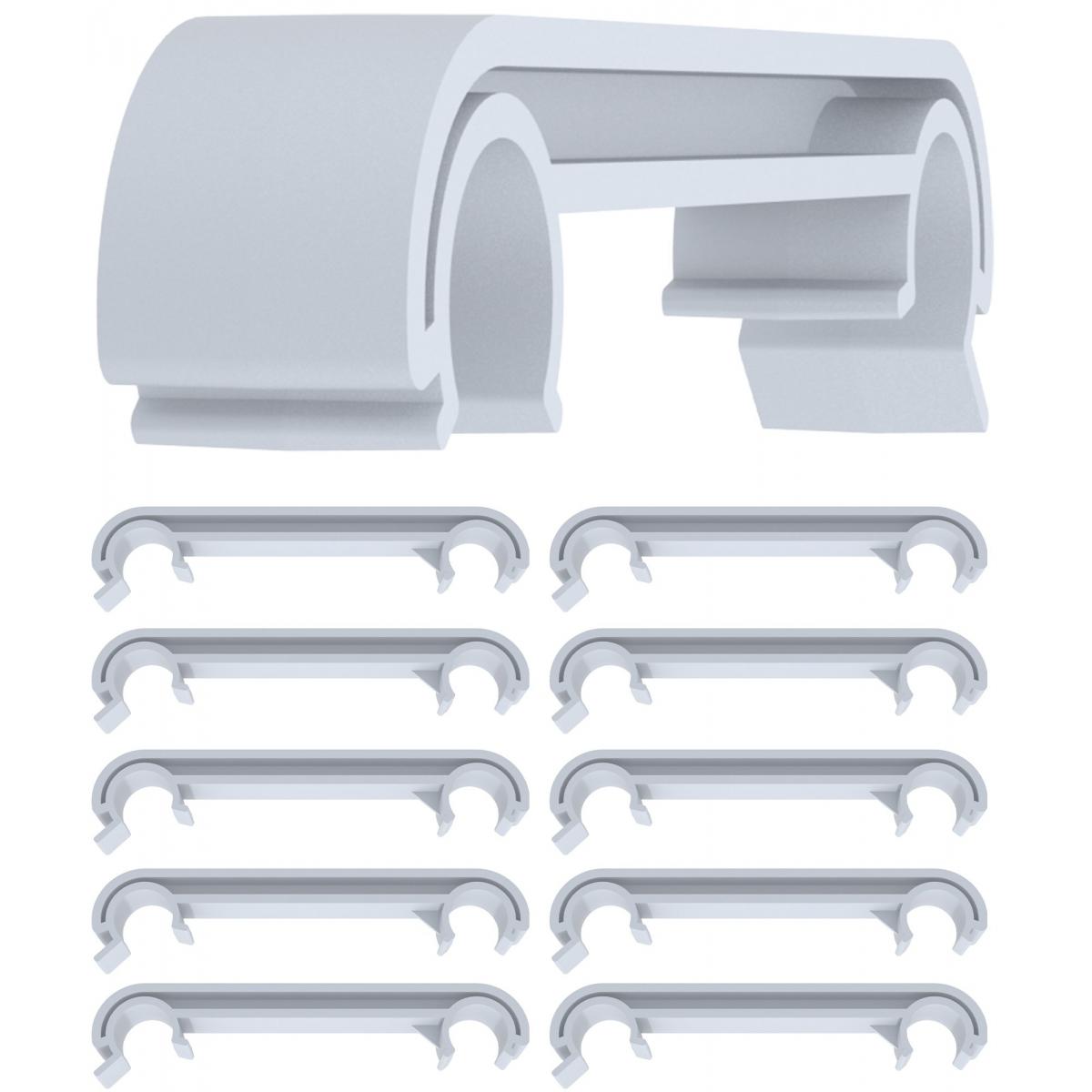 10er Set HLO-CP100 Verbinder fr Kunststoffsthle ~ grau
