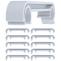 10er Set HLO-CP100 Verbinder fr Kunststoffsthle ~ grau