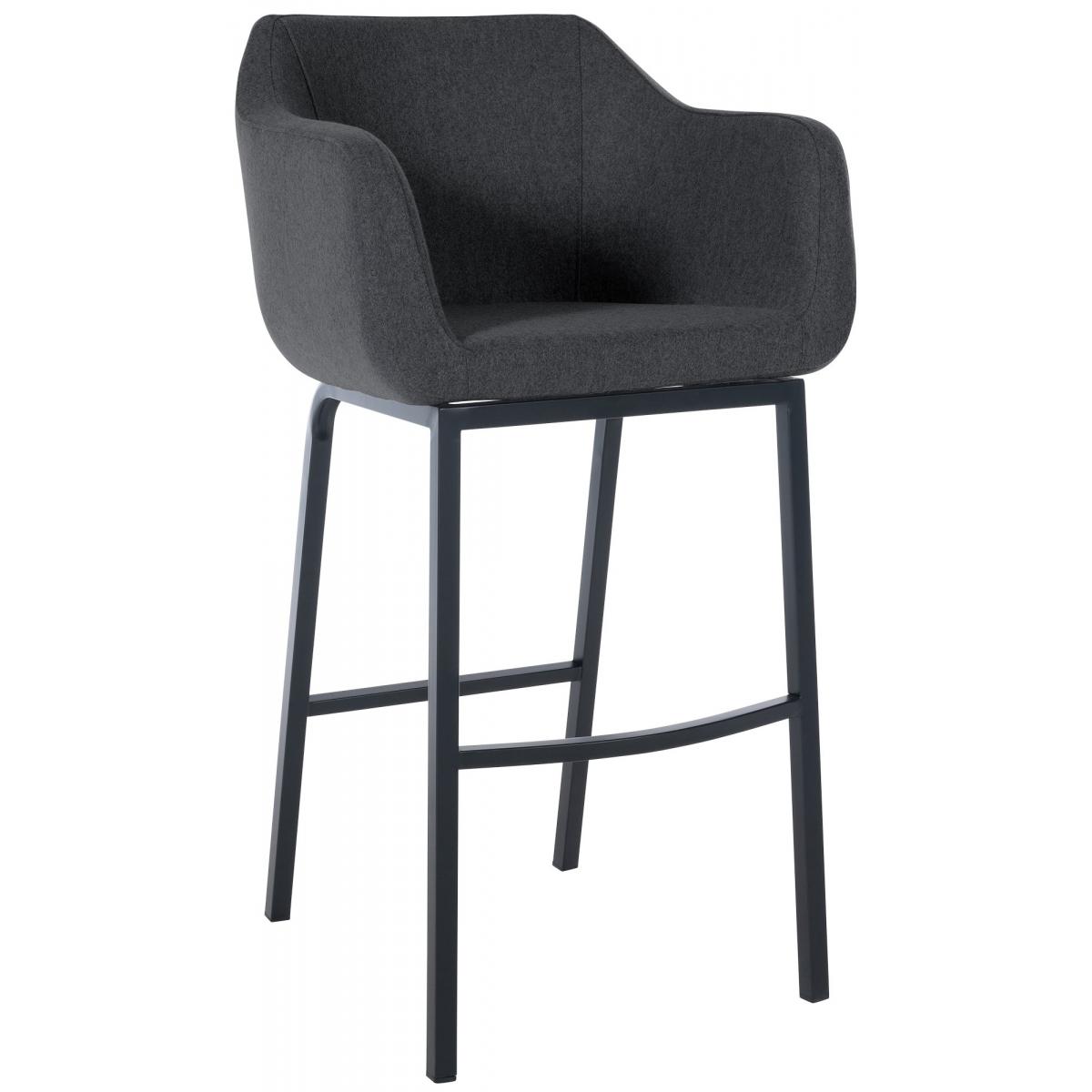 Barhocker HLO-CP327 B Filz ~ grau