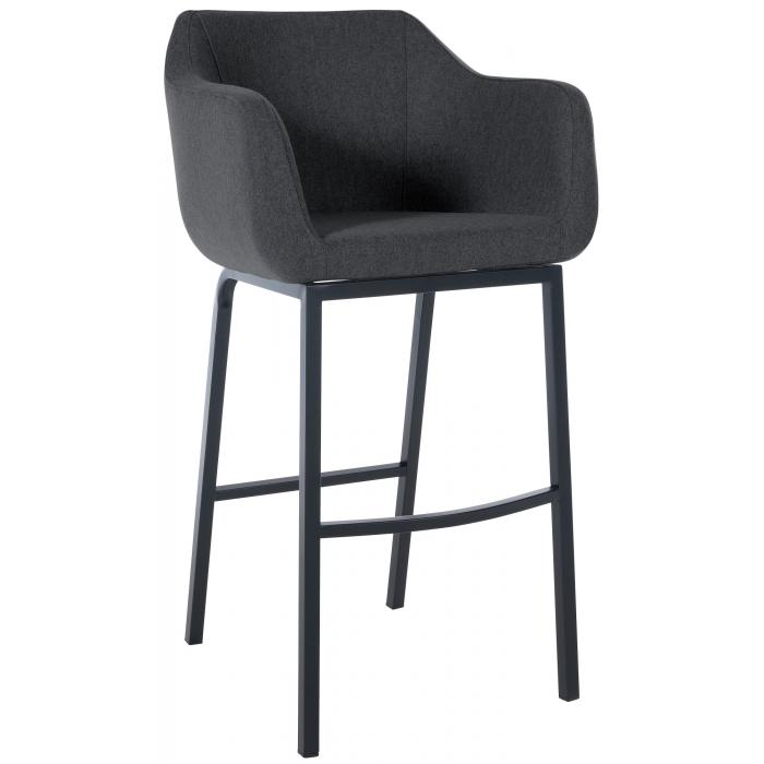 Barhocker HLO-CP327 B Filz ~ grau