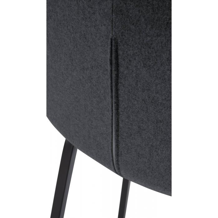 Barhocker HLO-CP327 B Filz ~ grau