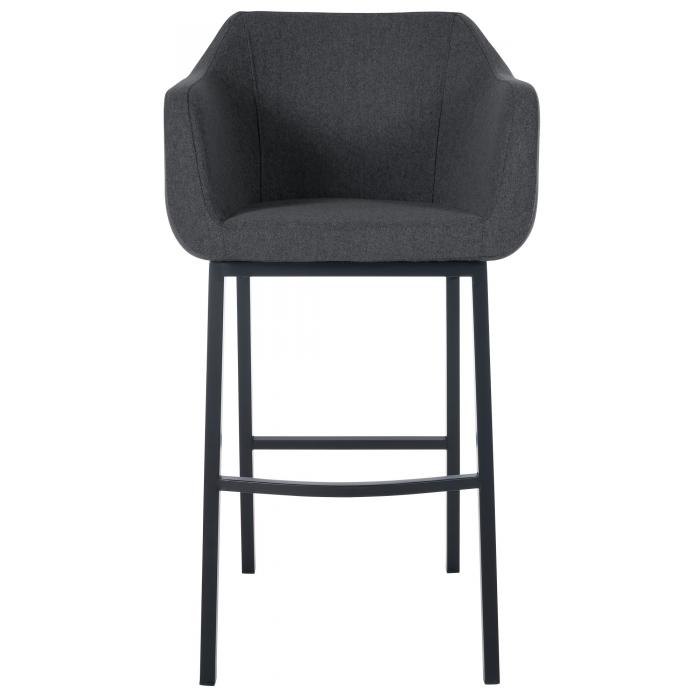 Barhocker HLO-CP327 B Filz ~ grau