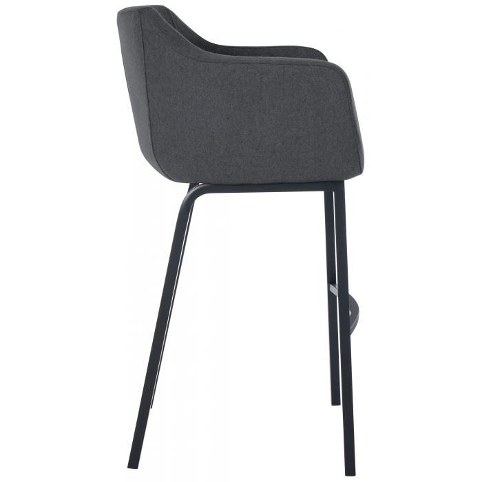 Barhocker HLO-CP327 B Filz ~ grau