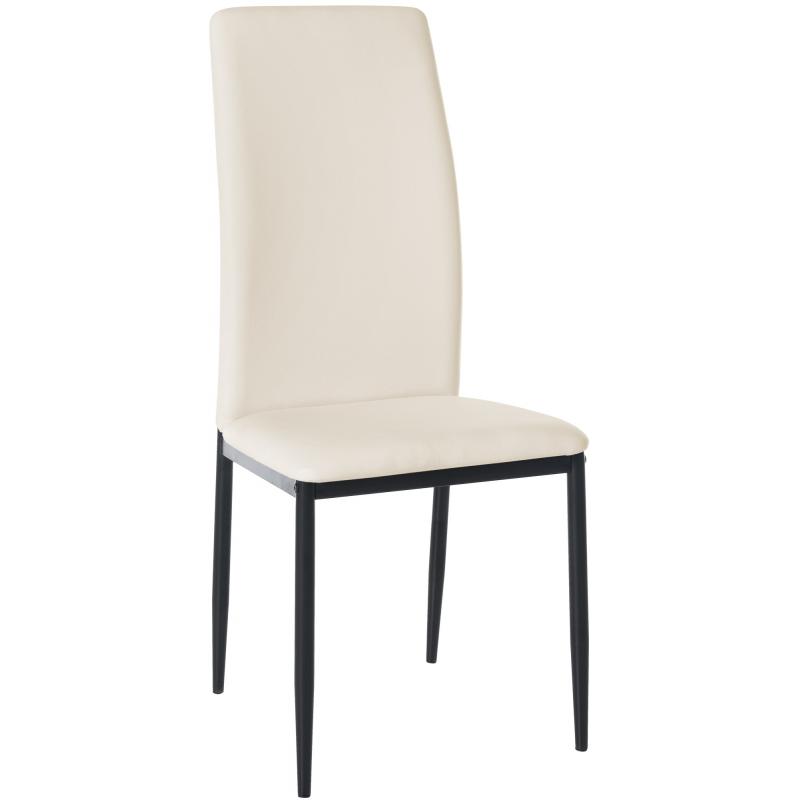 Esszimmerstuhl HLO-CP95 Kunstleder ~ creme