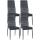4er Set Esszimmersthle HLO-CP39 Samt ~ grau