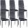 6er Set Esszimmersthle HLO-CP39 Samt ~ grau