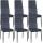 6er Set Esszimmersthle HLO-CP39 Samt ~ hellgrau
