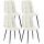 4er Set Esszimmersthle HLO-CP37 Stoff ~ creme