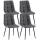 4er Set Esszimmersthle HLO-CP37 Stoff ~ dunkelgrau
