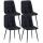 4er Set Esszimmersthle HLO-CP37 Stoff ~ schwarz